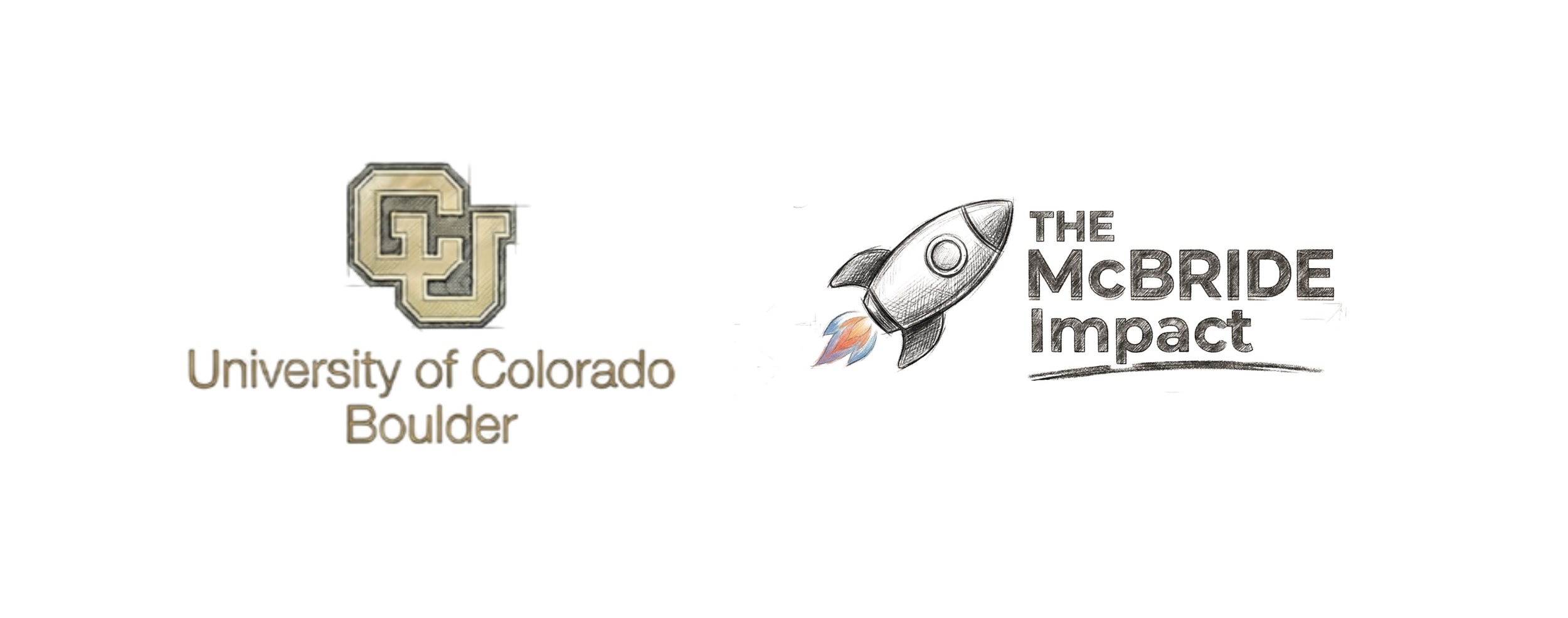 University of Colorado Boulder and The McBride Impact Logos